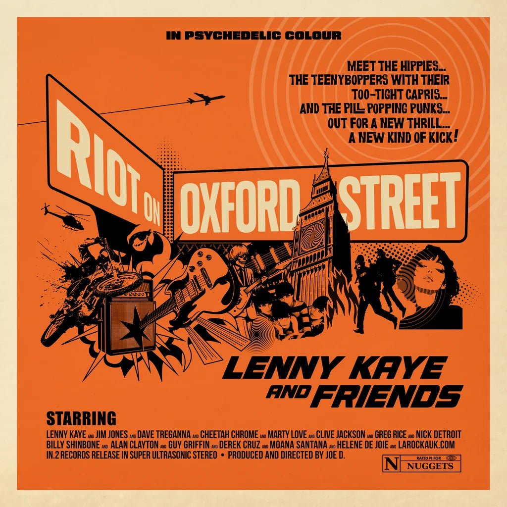 KAYE,LENNY - LENNY KAYE & FRIENDS: RIOT ON OXFORD STREET Neon Orange Vinyl LP