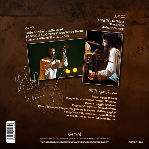 HERON,GIL-SCOTT & THE MIDNIGHT BAND - BERKELEY 1978 Vinyl LP