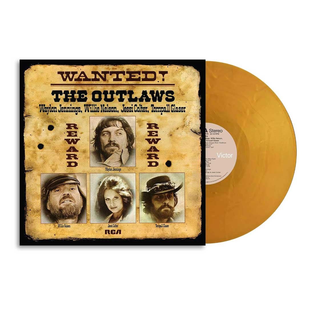 JENNINGS,WAYLON / NELSON,WILLIE / COLTER,JESSIE - WANTED! THE OUTLAWS 50th Anniversary Gold Vinyl LP