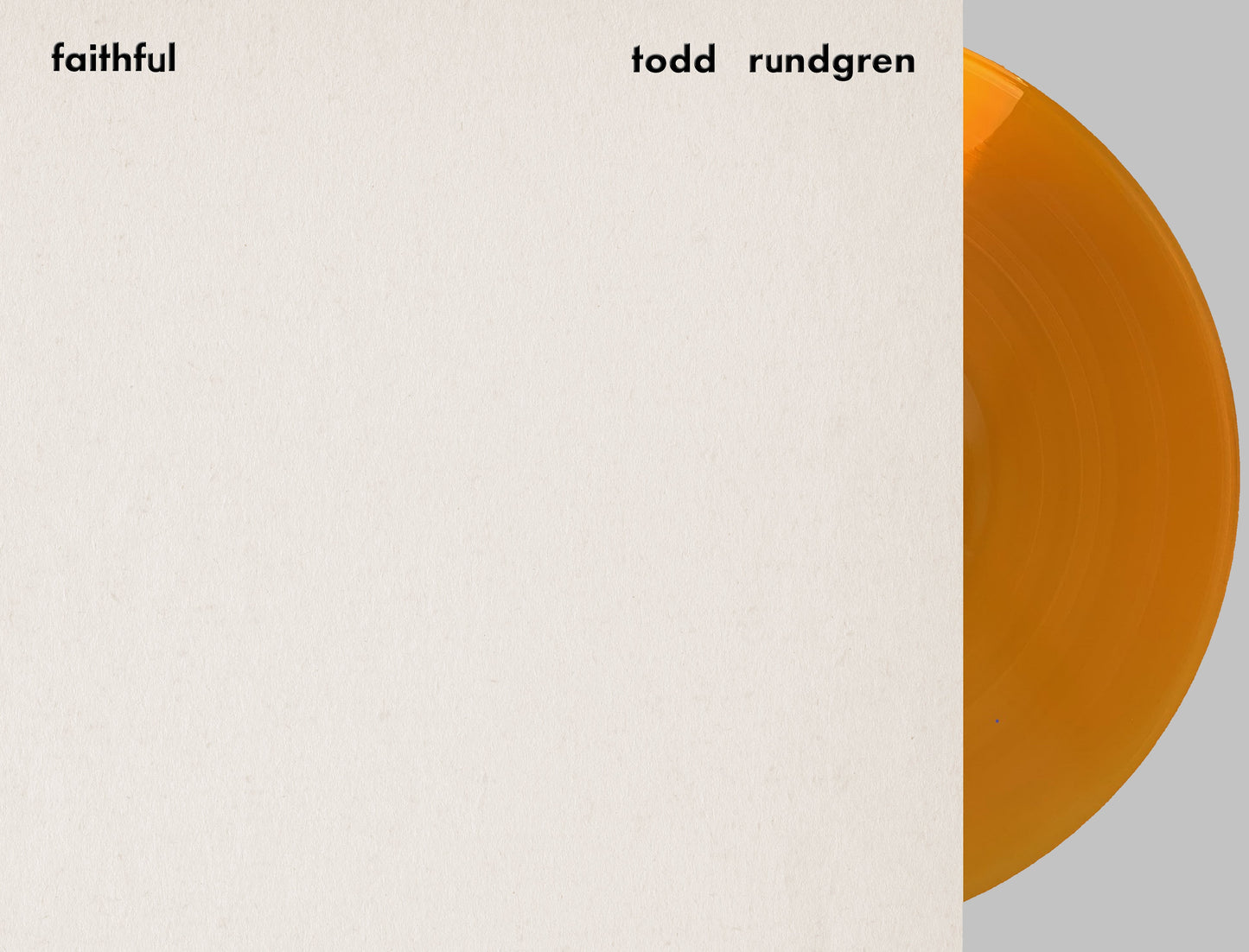TODD RUNDGREN - FAITHFUL Premium Sound Edition Clear Gold Vinyl LP