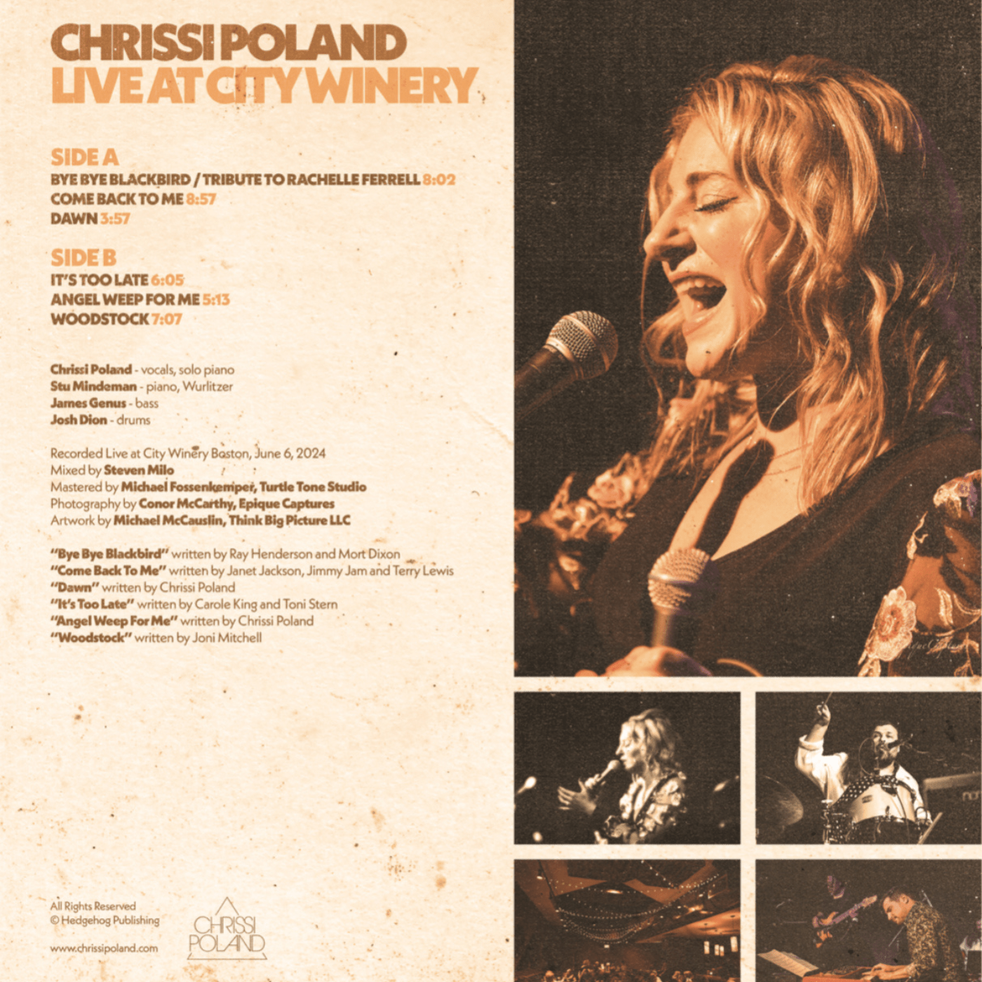 Chrissi Poland - Live From City Winery Boston Autographed Vinyl LP