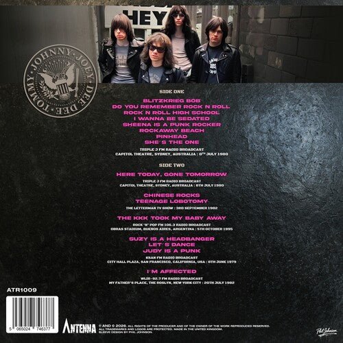 RAMONES - COAST TO COAST Colored Vinyl LP