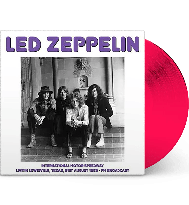 LED ZEPPELIN - LIVE IN TEXAS INTERNATIONAL MOTOR SPEEDWAY 1969 PINK Vinyl LP