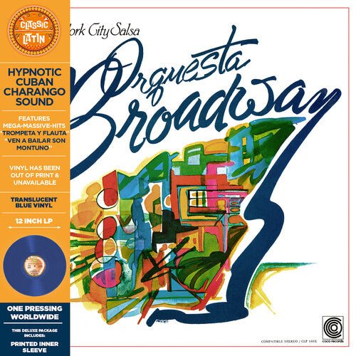 ORQUESTRA BROADWAY - NEW YORK CITY SALSA Blue Vinyl LP