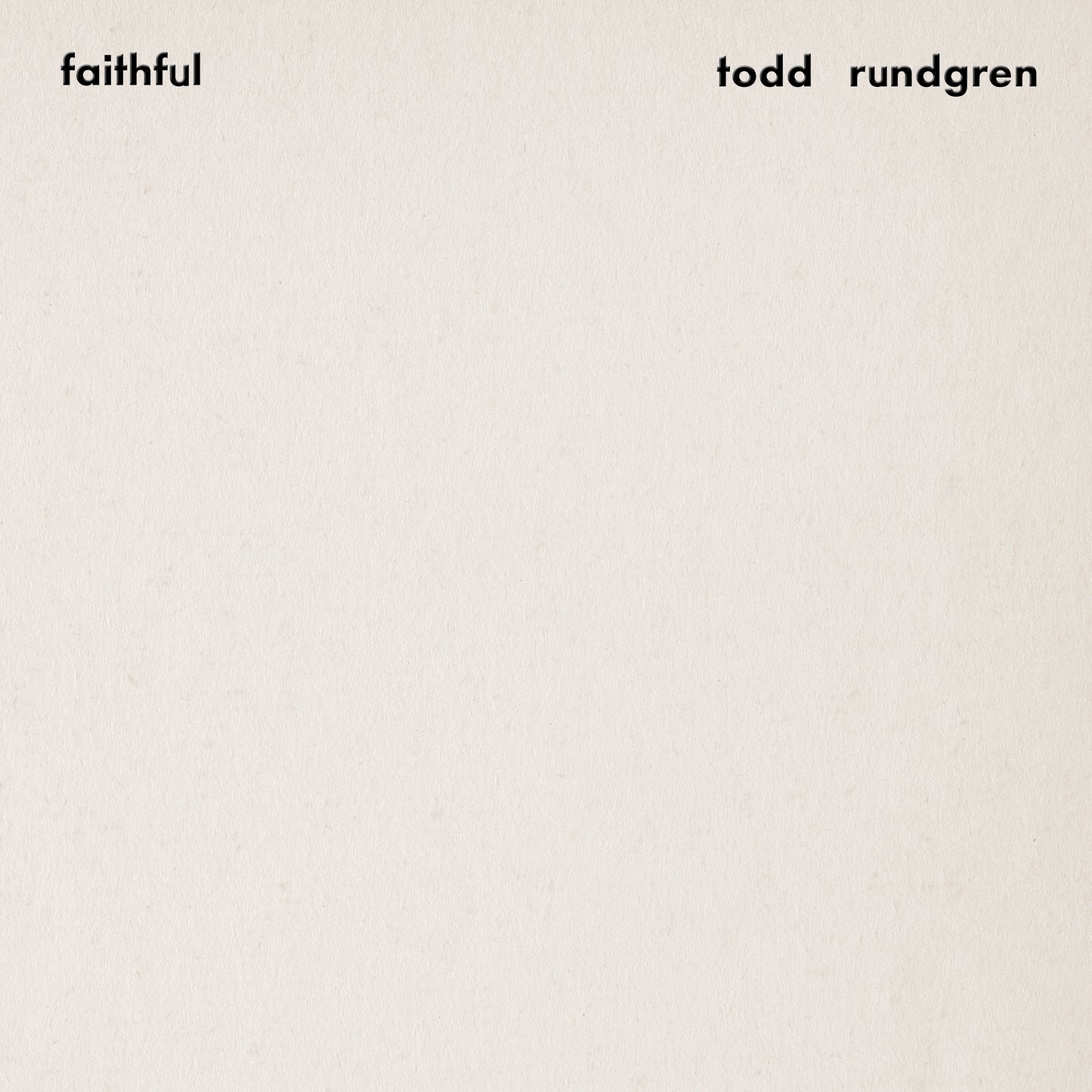 TODD RUNDGREN - FAITHFUL Premium Sound Edition Clear Gold Vinyl LP
