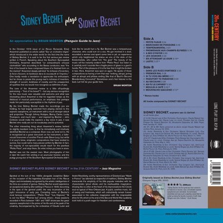 BECHET,SIDNEY - PLAYS SIDNEY BECHET Blue Vinyl LP