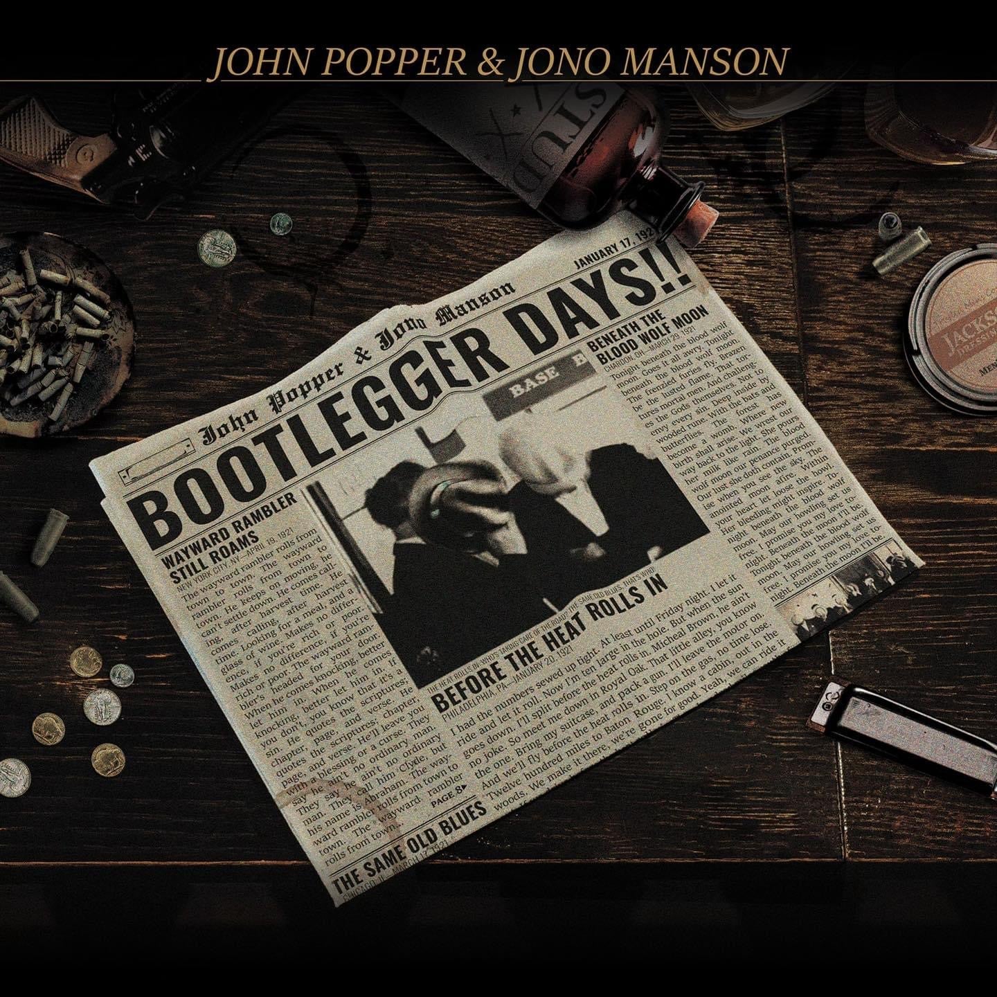 John Popper & Jono Manson - Bootlegger Days!! Blood Wolf Moon Vinyl LP