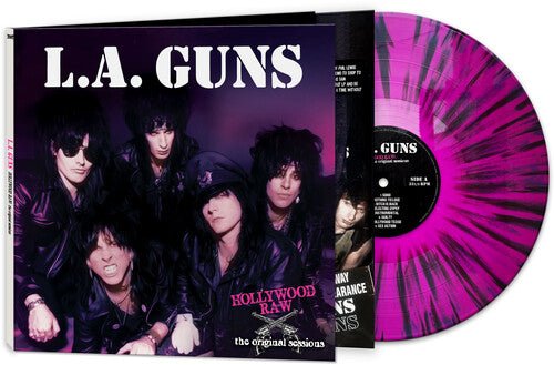 L.A. GUNS - HOLLYWOOD RAW - ORIGINAL SESSIONS - PURPLE/BLACK Vinyl LP