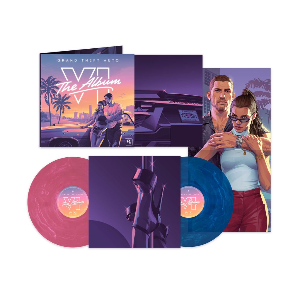 GRAND THEFT AUTO VI: ALBUM - O.S.T. Marble Pink & Blue Vinyl LP