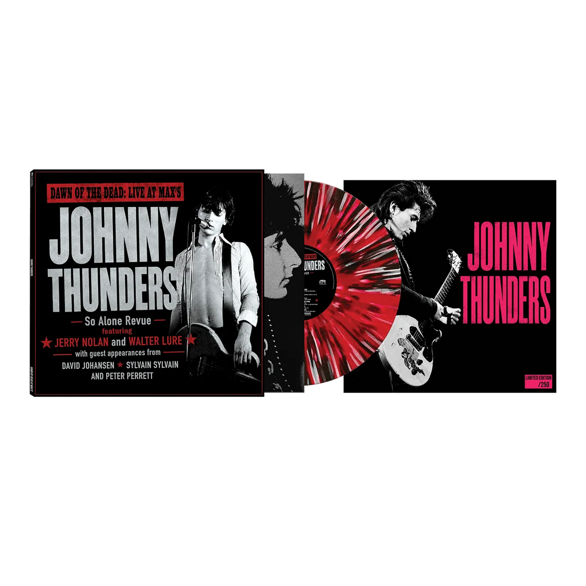 THUNDERS,JOHNNY - DAWN OF THE DEAD: LIVE AT MAX'S Black, Red, White Splatter Vinyl LP