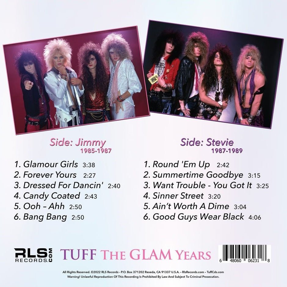 TUFF - THE GLAM YEARS 1985-1989 BLACK/PURPLE Vinyl LP