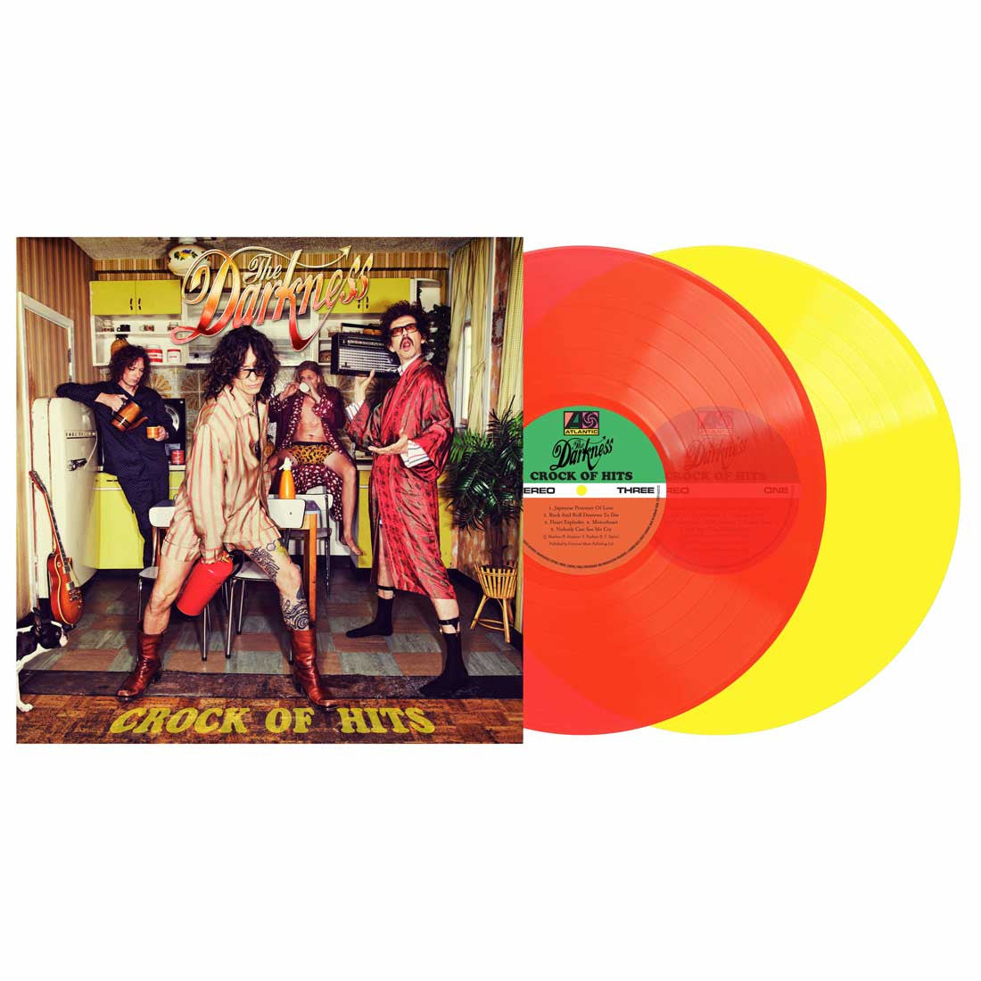 DARKNESS - CROCK OF HITS Red & Yellow Vinyl LP