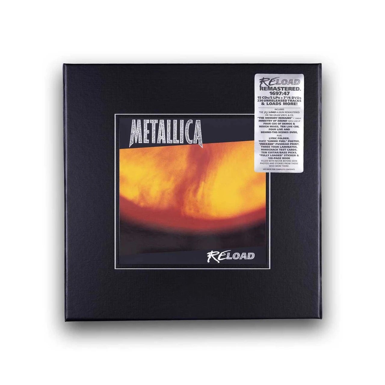 Metallica - ReLoad Deluxe Numbered Limited Edition 180g 5LP, 45rpm 7" Vinyl Single, 15CD, 4DVD & Book Box Set Vinyl LP