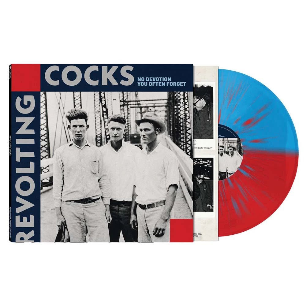 REVOLTING COCKS - NO DEVOTION / YOU OFTEN FORGET Red/Blue Split Color Splatter Vinyl LP