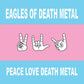 EAGLES OF DEATH METAL - PEACE LOVE DEATH METAL Red Vinyl LP