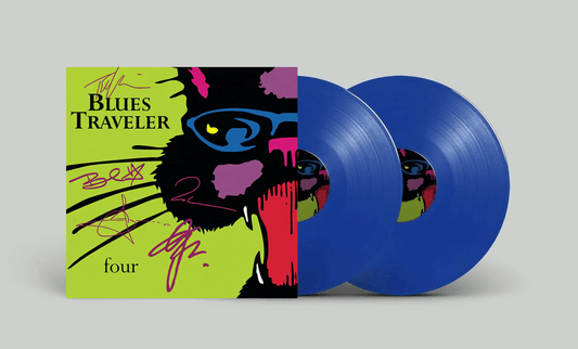 Blues Traveler - Four Autographed w/Record Mat Four 30th Anniversary Blue Colored  Vinyl LP