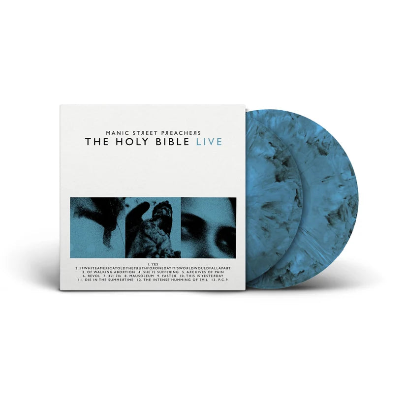 MANIC STREET PREACHERS - HOLY BIBLE LIVE Blue Marble Vinyl LP