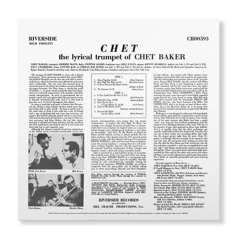 BAKER,CHET - CHET Vinyl LP