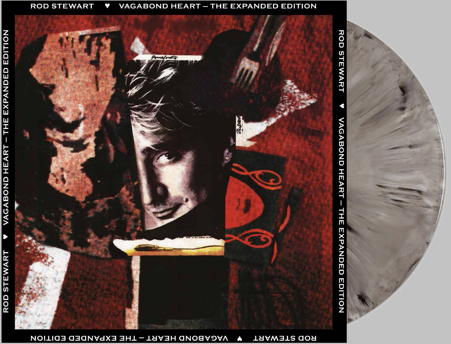 Rod Stewart - Vagabond Heart - Expanded Edition Bonus Tracks White, Black Splatter VINYL LP