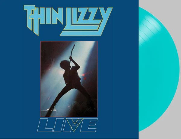 THIN LIZZY - LIFE LIVE DOUBLE ALBUM Aqua/Turquoise Vinyl LP