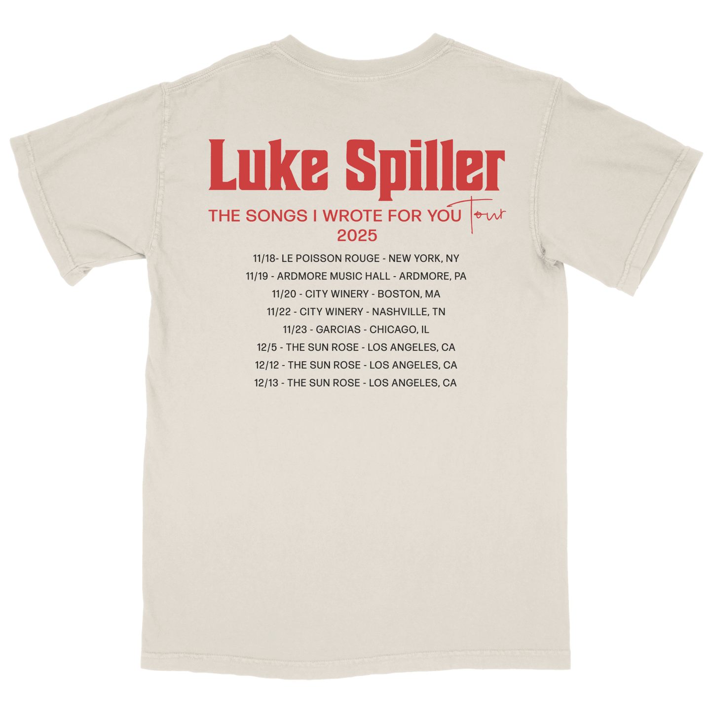 LUKE SPILLER TOUR SHIRT (MEDIUM)