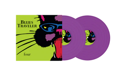 John Popper - Alternative Cover of Four Personally Signed Lithograph & Blues Traveler Four Purple Vinyl LP
