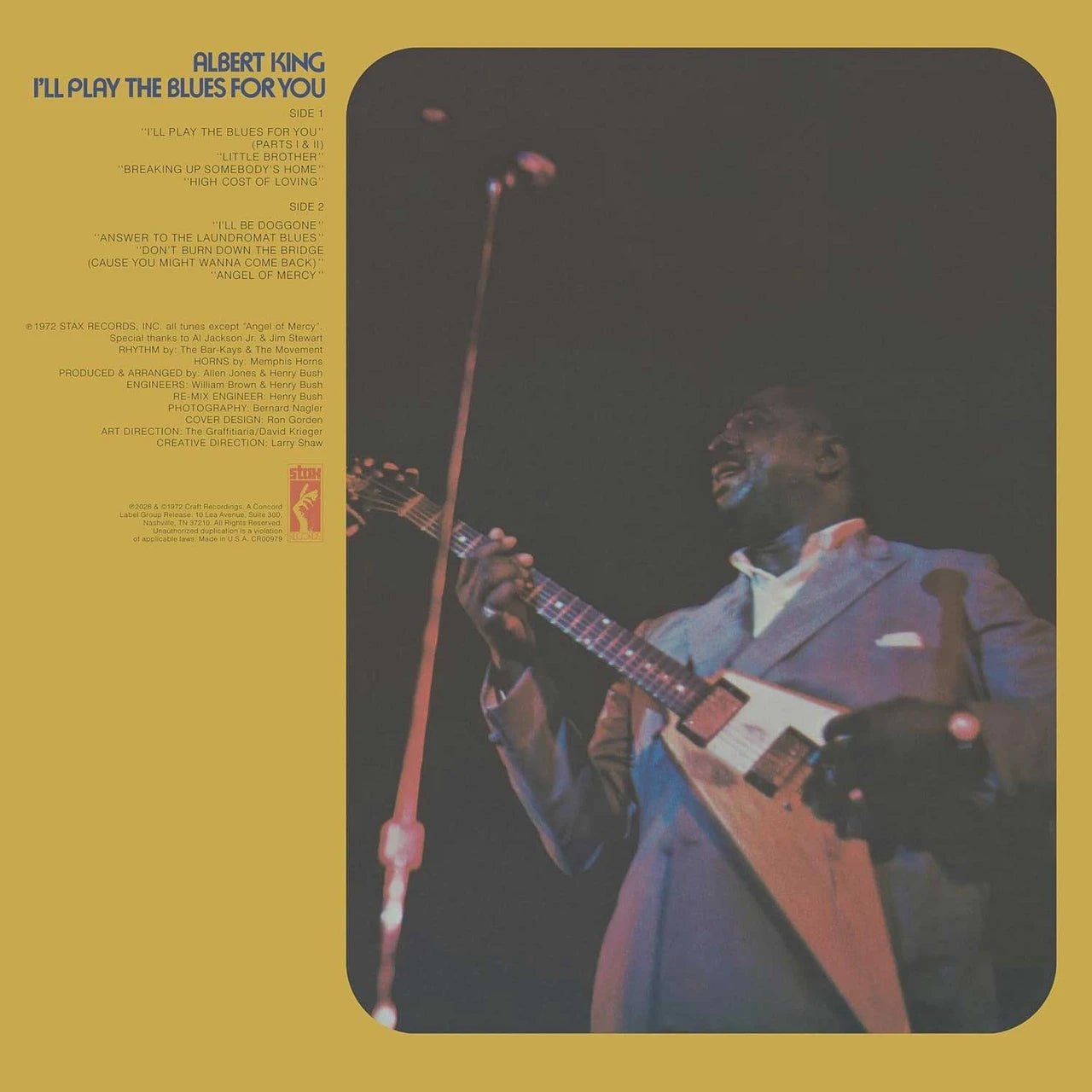 KING,ALBERT - I'LL PLAY THE BLUES FOR YOU (BLUESVILLE ACOUSTIC) Vinyl LP