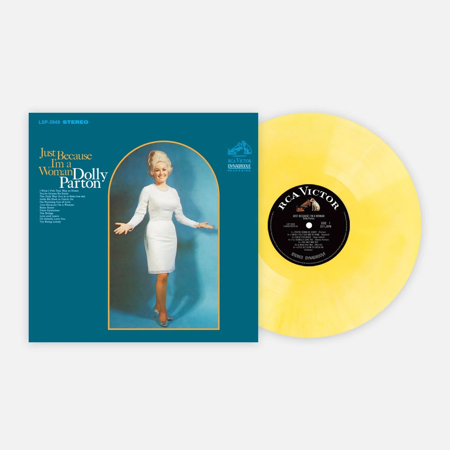 DOLLY PARTON - JUST BECAUSE I'M A WOMAN YELLOW VMP VERSION Vinyl LP