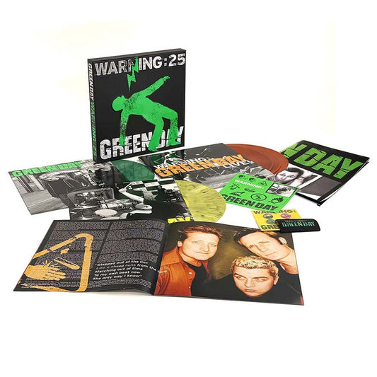 Green Day - Warning 25th Anniversary Deluxe Numbered Limited Edition 5LP Box Set  Green, Yellow & Orange Vinyl LP