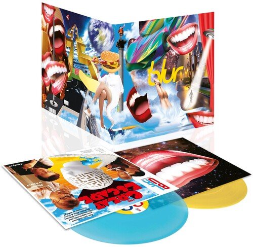 BLUR - GREAT ESCAPE Clear Blue & Yellow Vinyl LP