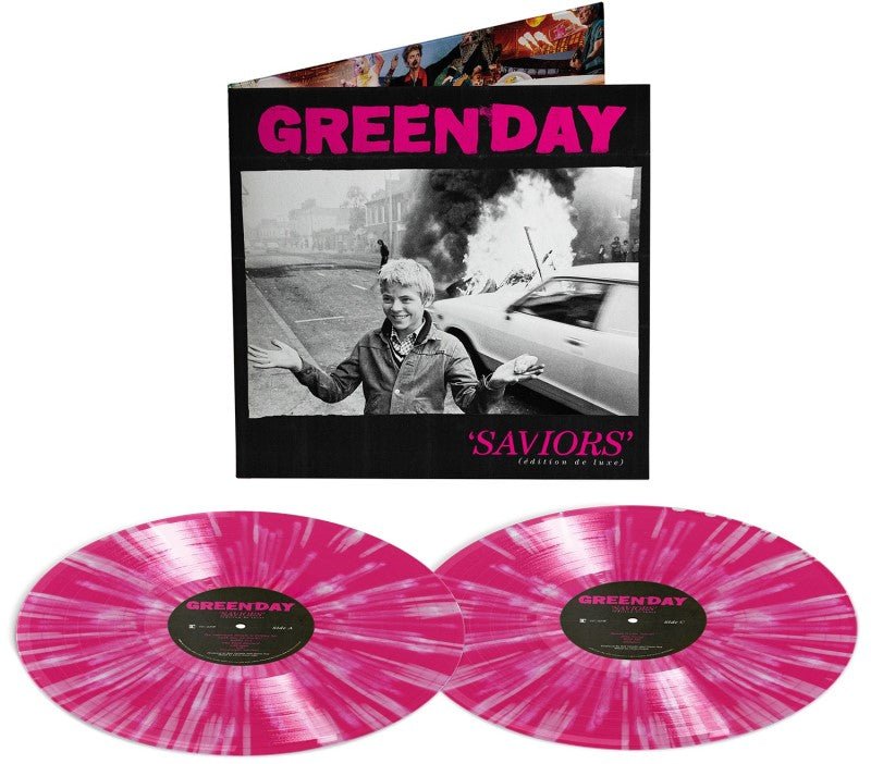 GREEN DAY - SAVIORS Pink with White Splatter Vinyl LP