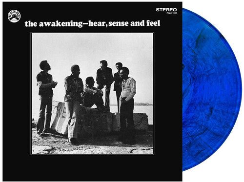 AWAKENING - HEAR SENSE AND FEEL Blue & Black Swirl Vinyl LP
