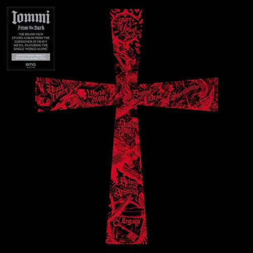 IOMMI,TONY - FROM THE DARK Red and Black Marble Vinyl LP