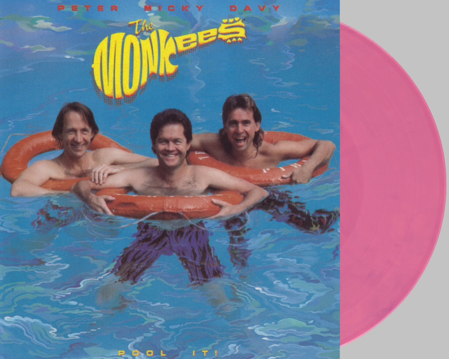THE MONKEES - POOL IT ANNIVERSARY EDITION BUBBLEGUM SWIRL Vinyl LP