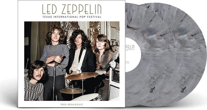 LED ZEPPELIN - TEXAS INTERNATIONAL POP FESTIVAL GREY/BLACK SPLATTER Vinyl LP