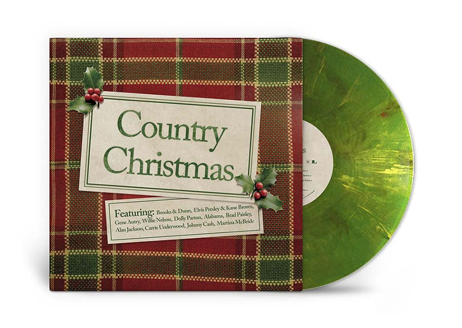 COUNTRY CHRISTMAS / VARIOUS Christmas Tree Green Vinyl LP