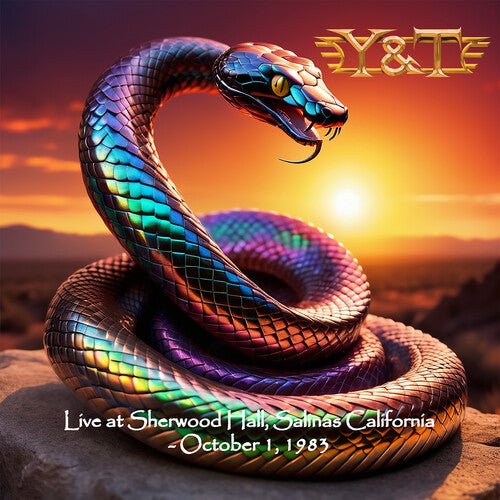 Y & T - LIVE AT SHERWOOD HALL SALINAS CALIFORNIA OCT. 1 83 Clear Orange & Yellow Swirl Vinyl LP
