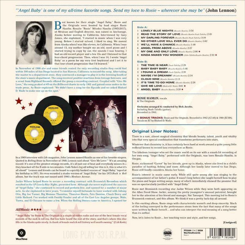 ROSIE & THE ORIGINALS - LONELY BLUE NIGHTS Vinyl LP