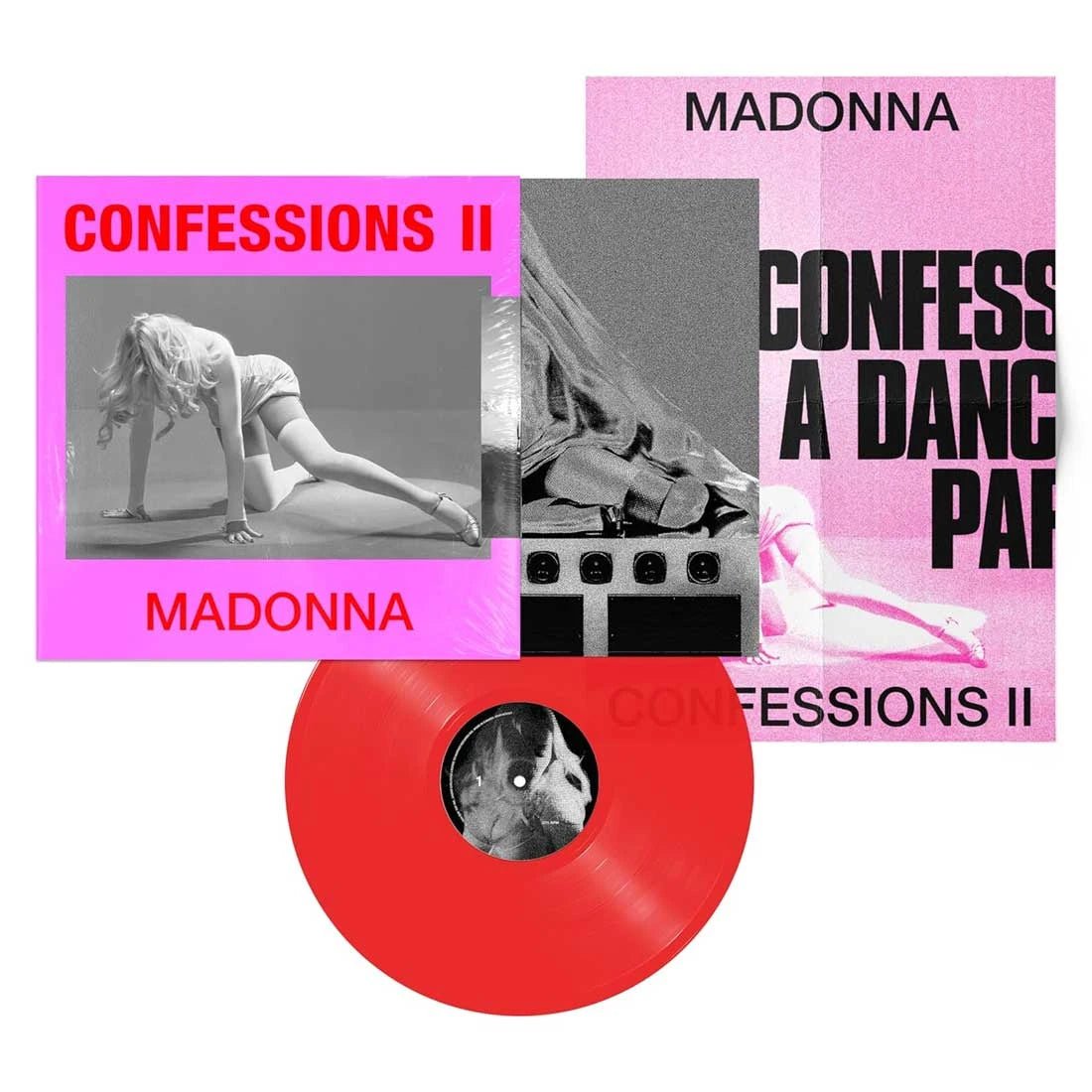 MADONNA - CONFESSIONS II Translucent Red Vinyl LP