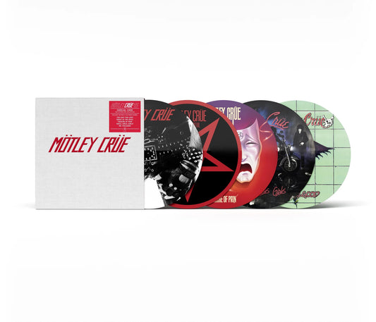 MOTLEY CRUE CRUCIAL CRUE 5LP DELUXE BOX SET 45th Anniversary, Picture Disc Vinyl LP