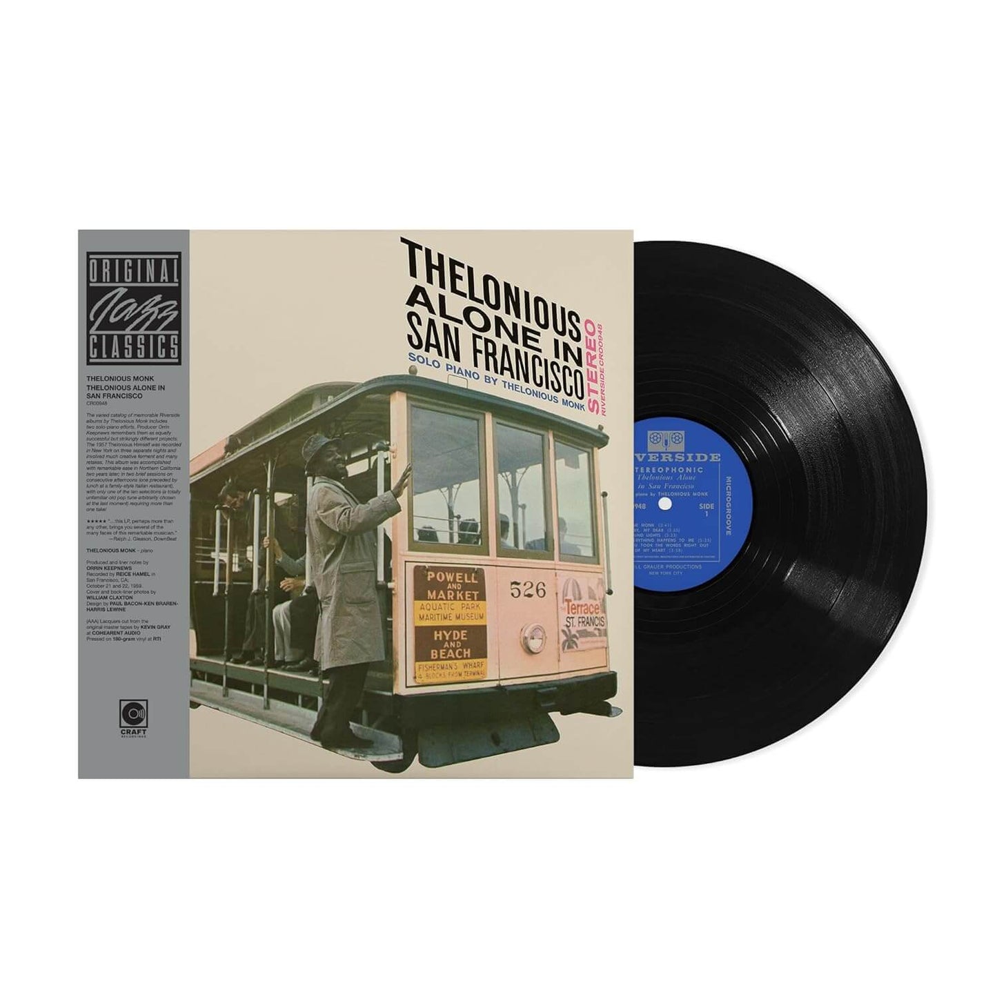 MONK,THELONIOUS - THELONIOUS ALONE IN SAN FRANCISCO Vinyl LP