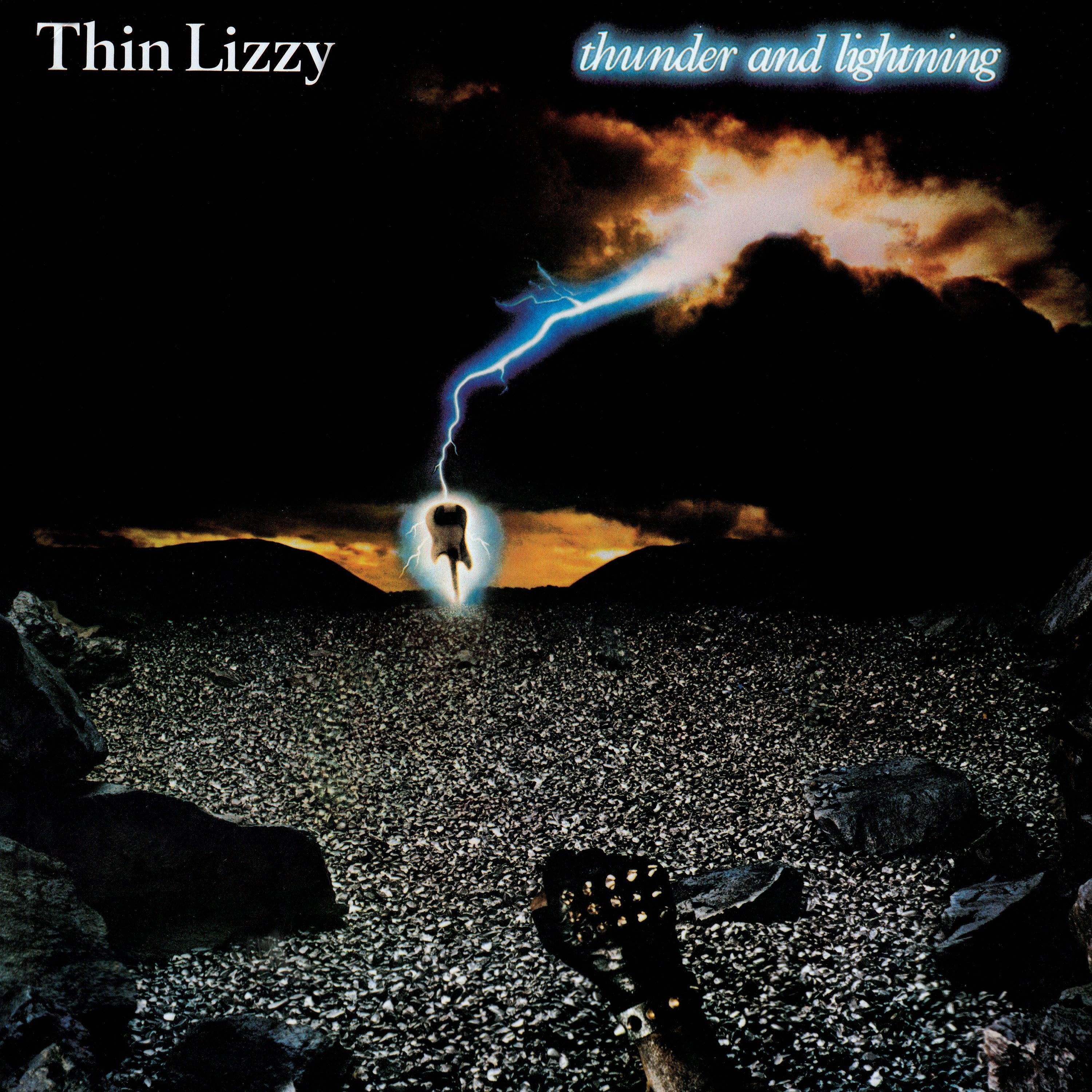 THIN LIZZY THUNDER AND LIGHTNIN シンリジィ THIN LIZZY - THUNDER AND LIGHTNING METALLIC GOLD Vinyl LP