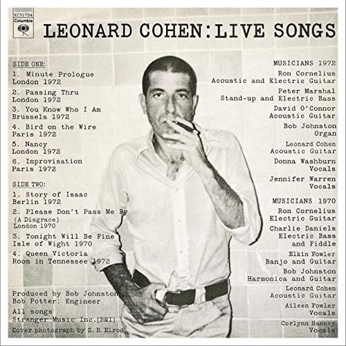 LEONARD COHEN: LIVE SONGS