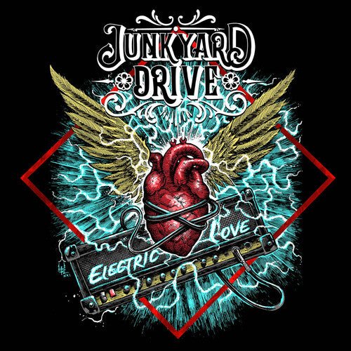 JUNKYARD DRIVE - ELECTRIC LOVE (MARBLED RED & BLACK) Vinyl LP