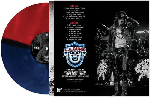 L.A. GUNS - COVERED IN GUNS - RED & BLUE Vinyl LP