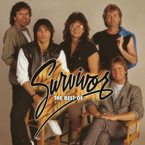 Survivor -The Best Of Survivor-Greatest Hits w/Poster Red & Orange Swirl  Vinyl LP