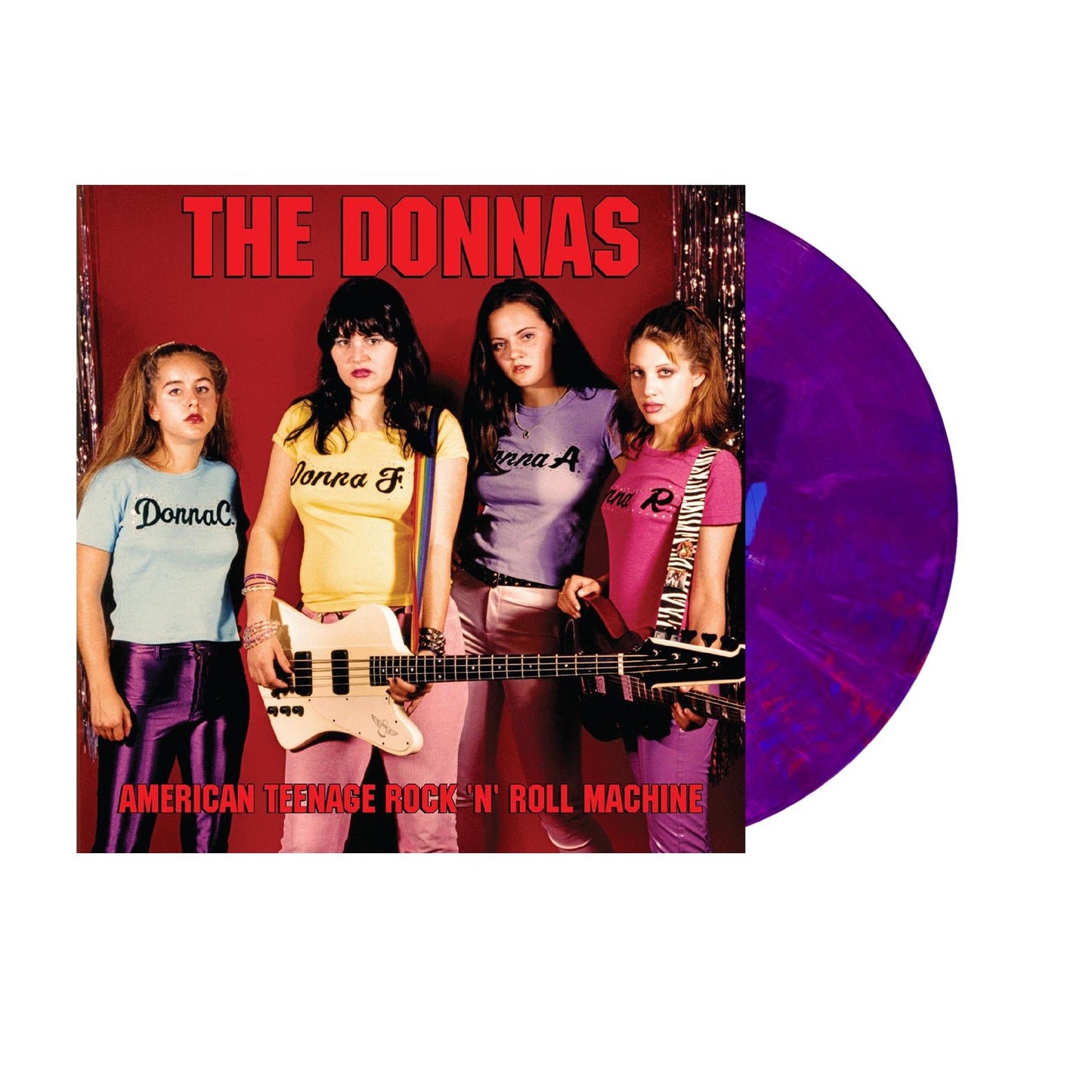 THE DONNAS - AMERICAN TEENAGE ROCK 'N' ROLL MACHINE Purple/Pink Swirl Vinyl LP