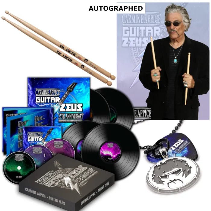 APPICE,CARMINE - GUITAR ZEUS 25TH ANNIVERSARY W/ Autograph Drumsticks Vinyl LP