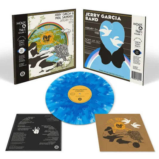GARCIA,JERRY / SAUNDERS,MERL - HEADS & TAILS VOL 1 Blue Vinyl LP