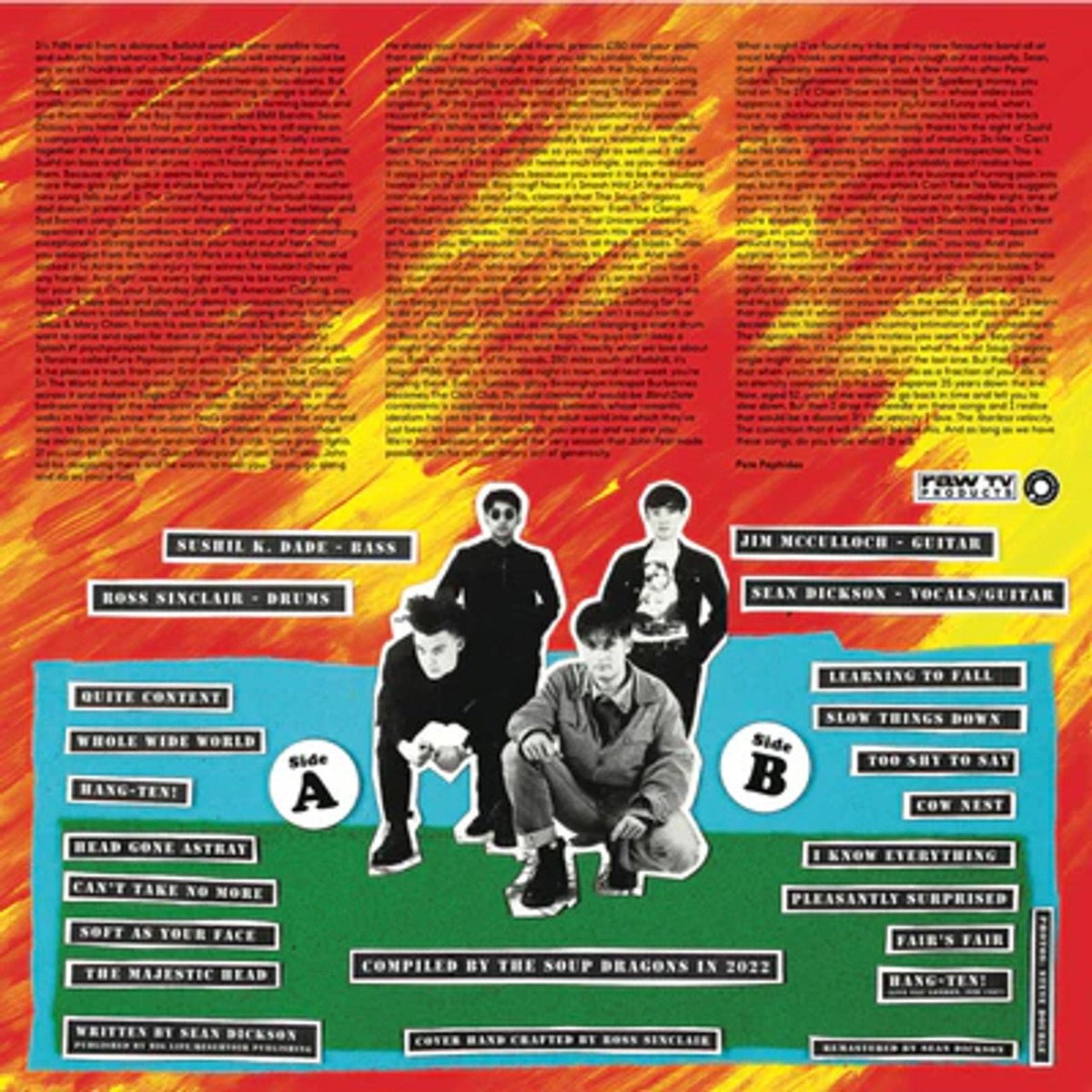 SOUP DRAGONS - RAW TV PRODUCTS - SINGLES & RARITIES 1985-88 Vinyl LP